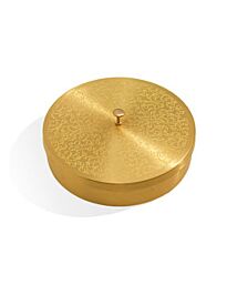 Brass Masala Box – Traditional Spice Storage Container with Lid (Closed)