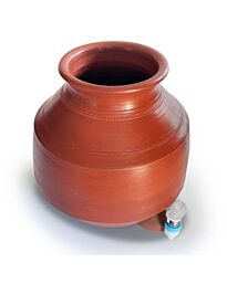 Clay Water Pot with Tap – Traditional Matka for Drinking Water Storage