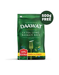 Daawat Extra Long Basmati Rice, 5kg + 500g Free