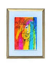 Handmade Abstract Ganpati Painting - 40x30cm