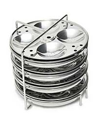 Komal Stainless Steel Multi Set 4 in 1 Multi Purpose 12 Plates Stand