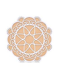 MDF Rangoli Stencil – Circular Mandala Design (30 cm)