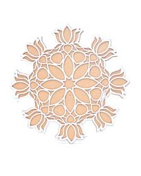 MDF Rangoli Stencil – Circular Lotus Floral Pattern (30 cm)
