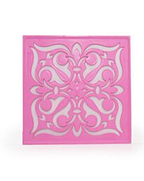 Rangoli / Kolam Plastic Stencil – Assorted Floral (21cm, Square)