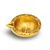 Brass Metal Diya - Round with Swastik -small