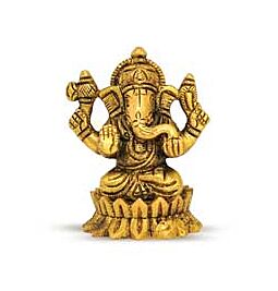 Shop Brass Metal Idol - Lord Ganpati on Lotus online – with Ekirana for Just €19.99 /