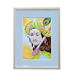 Shop Handmade Krishna Painting - 40x30cm online – with Ekirana for Just €25.50 /