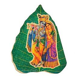 Shop Paper Sticker Radha Krishna on Peepal Leaf online – with Ekirana for Just €0.99 /
